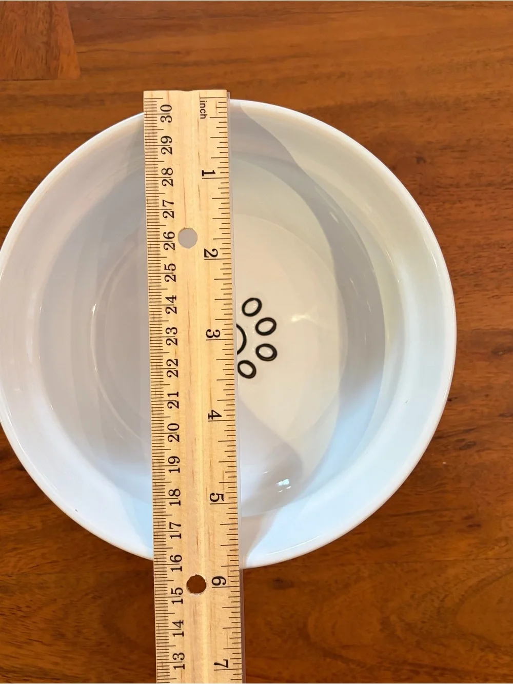 Signature Housewares Thirsty Ceramic Pet Dog Cat Bowl Double Sided Paw Print 6